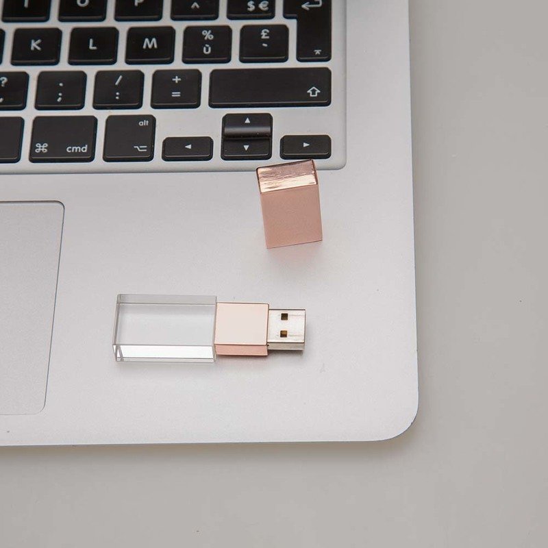Rose Gold Crystal USB
