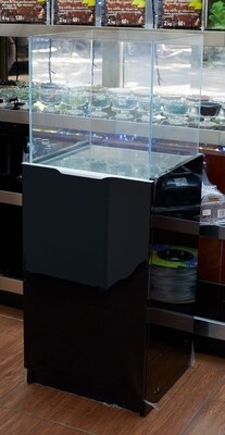 Аквариум Dymax, кубический, с черной тумбой