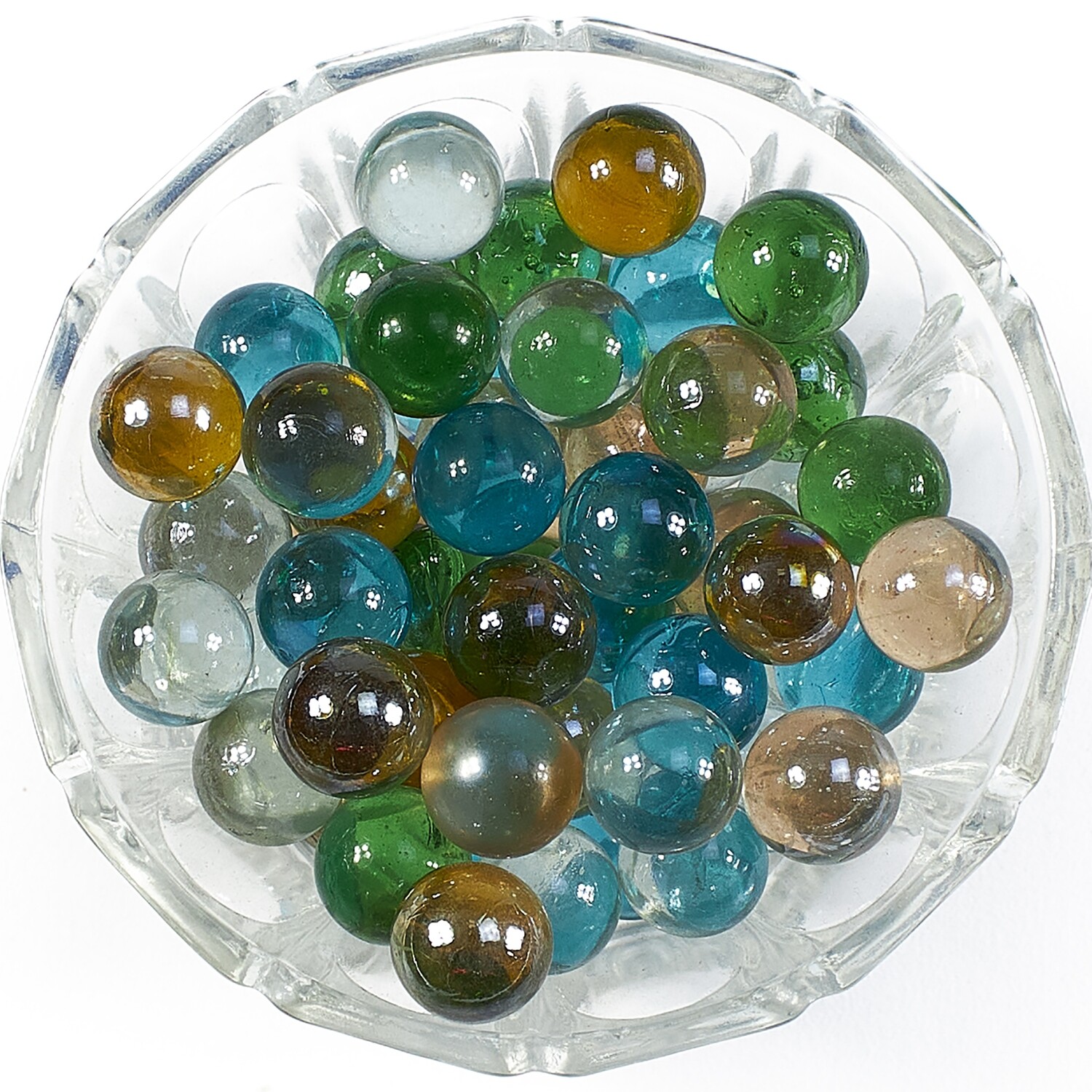 Камни KUN LONG декоративные, стеклянные, круглые, для аквариума (в мешке 5кг)
