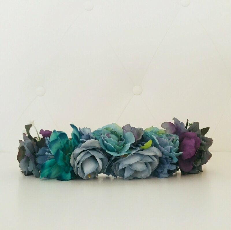 Cinturón terciopelo y azules