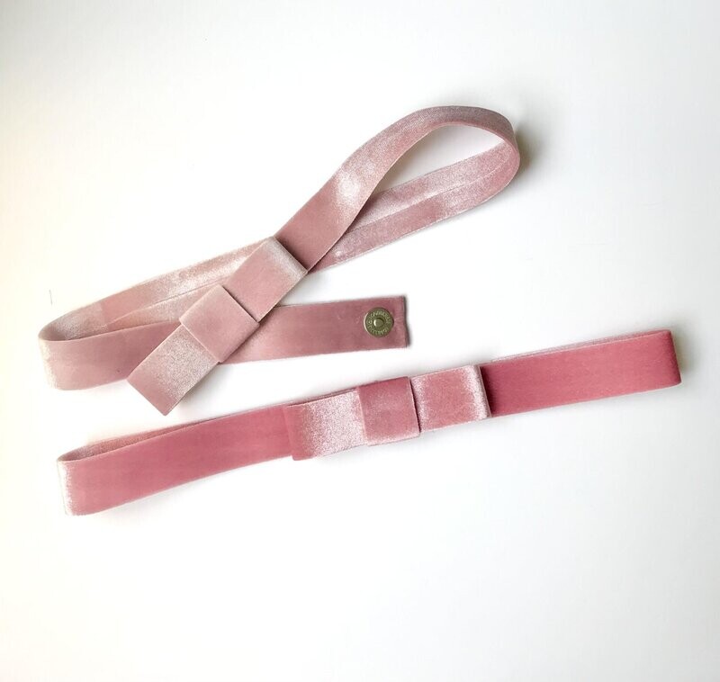 Velvet bow belt