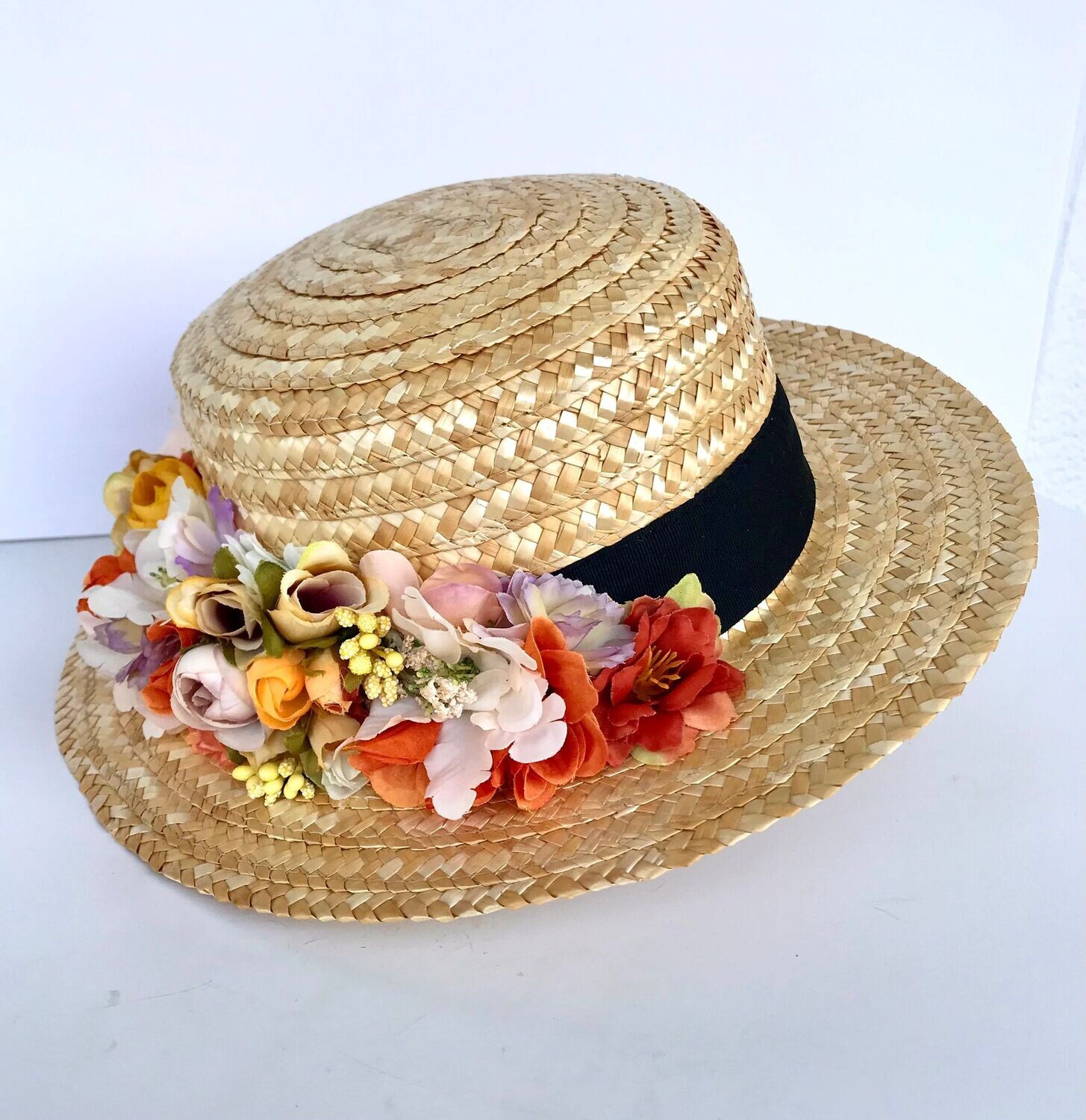 Canotier flores silvestres amarillo