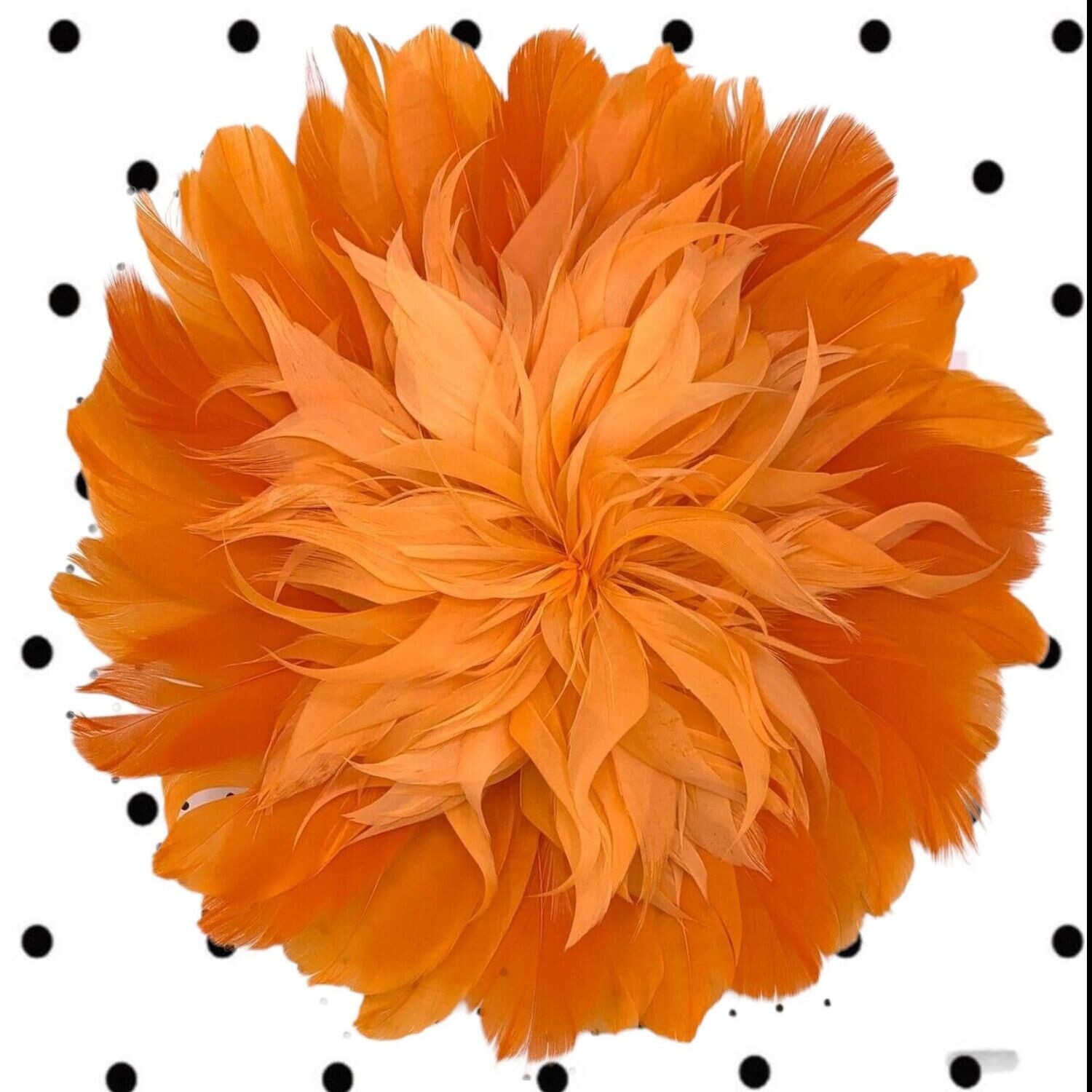 Maxi flor plumas naranja, Color: Naranja