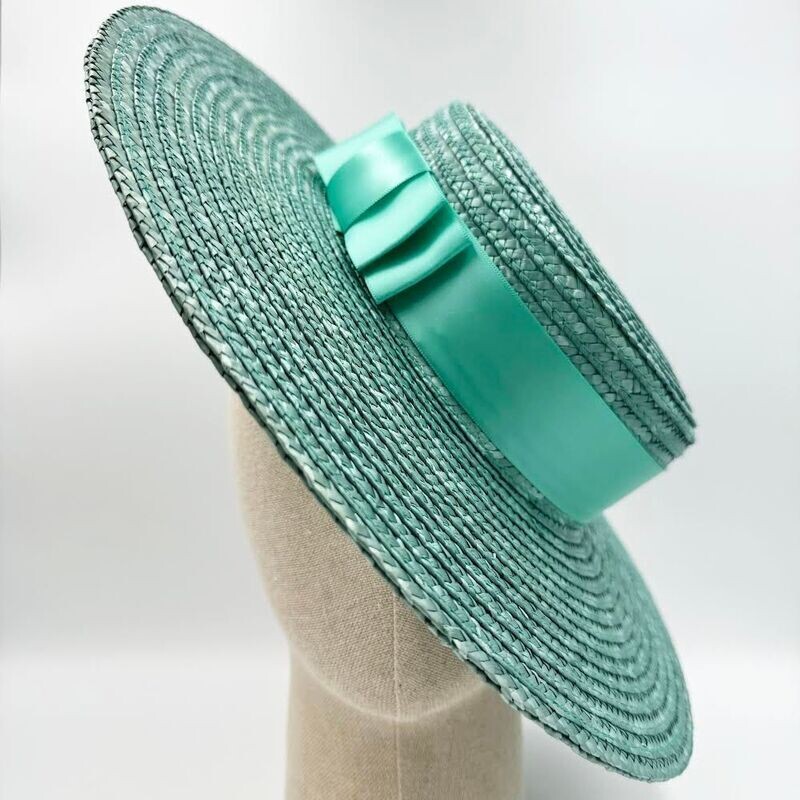 Canotier plato verde mar