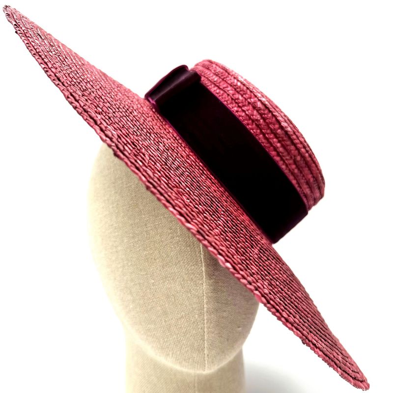 Canotier  ala ancha cereza