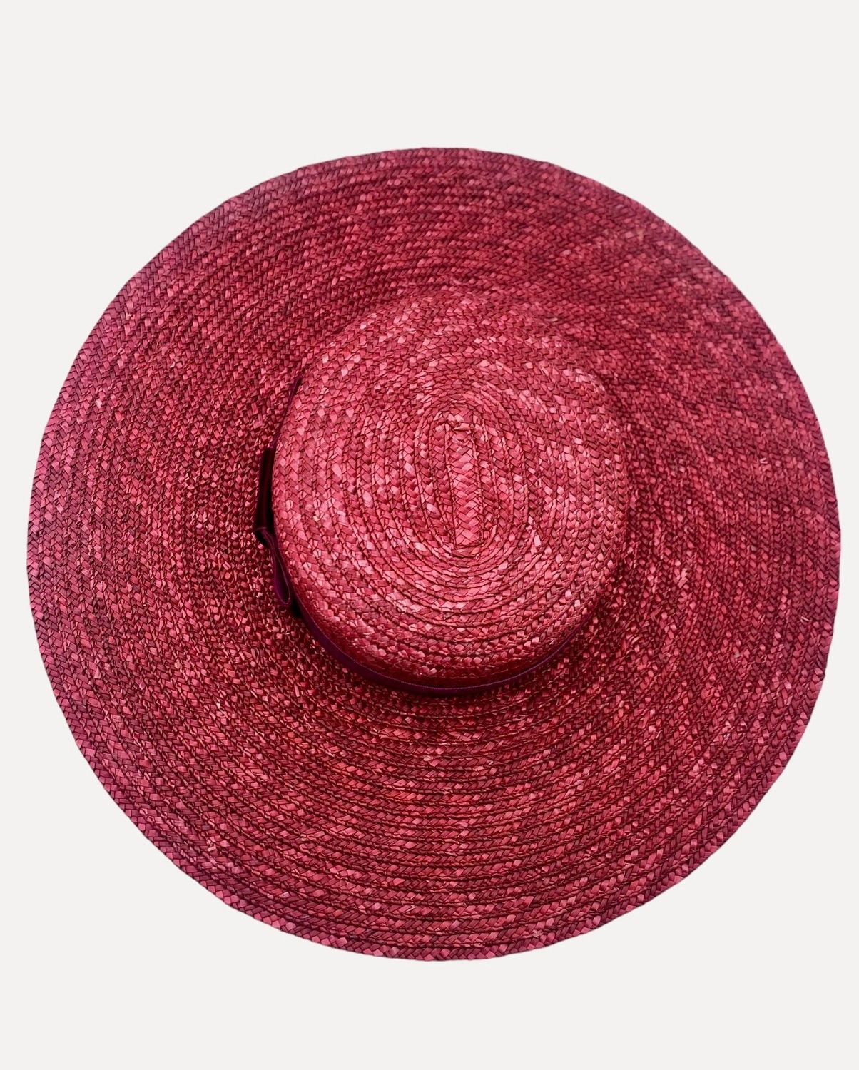 Canotier  ala ancha cereza, Color: Cereza