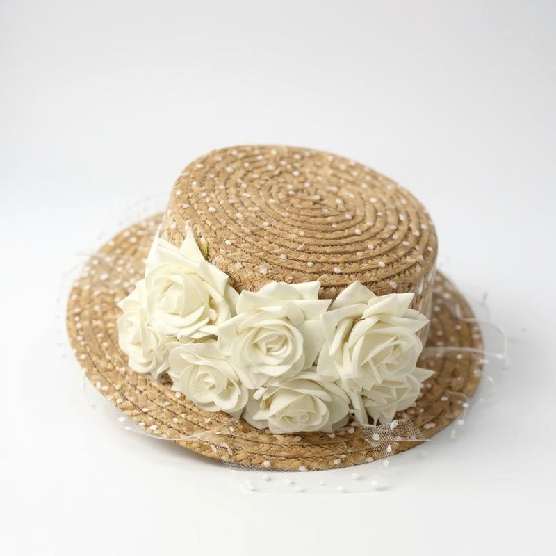 Canotier hat white