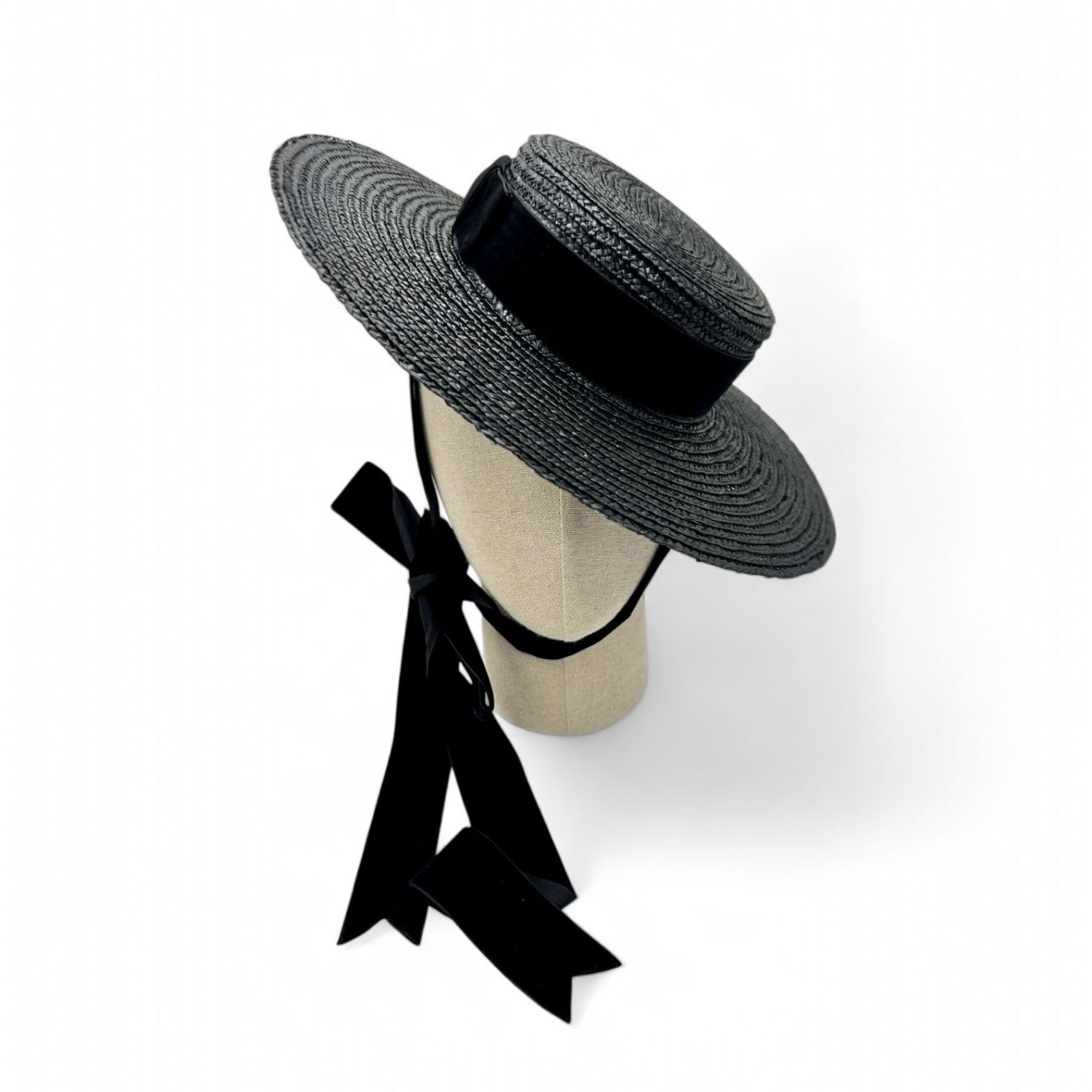 Canotier negro bergere, Color: Negro - Negro