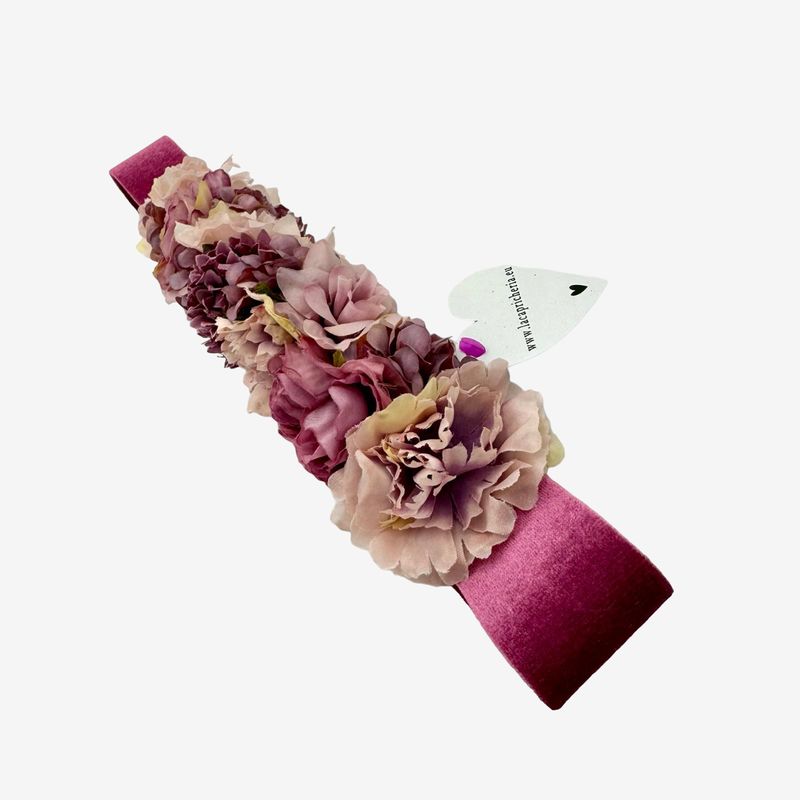 Cinturón terciopelo malva