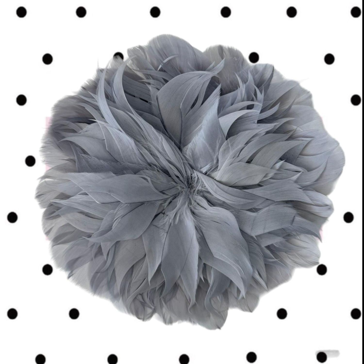 Maxi flor plumas navy, Color: Grey / Gris