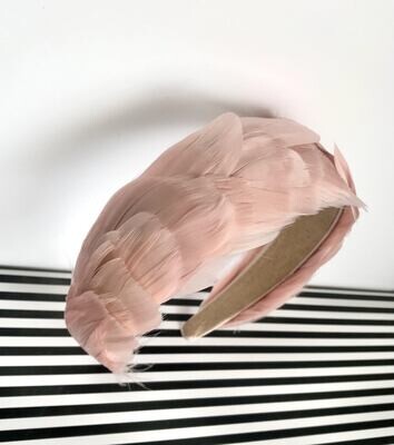 Diadema tocado plumas rosa Diadema tocado plumas rosa