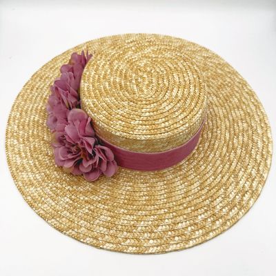 Canotier plato ala ancha malva