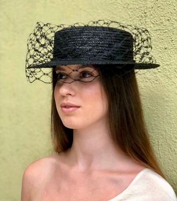 Sombrero velo exagonal