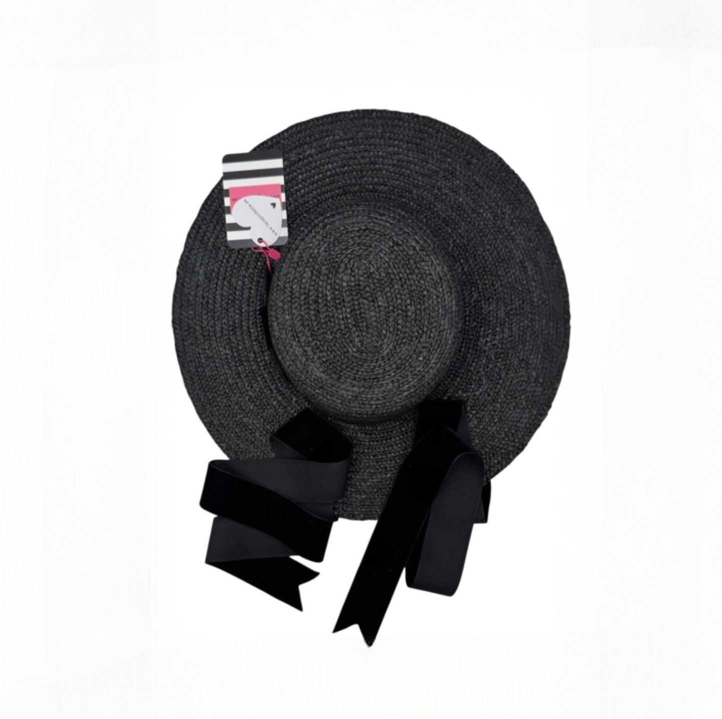Canotier noir bergère, Color: Negro