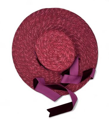 Canotier bordeaux bergère