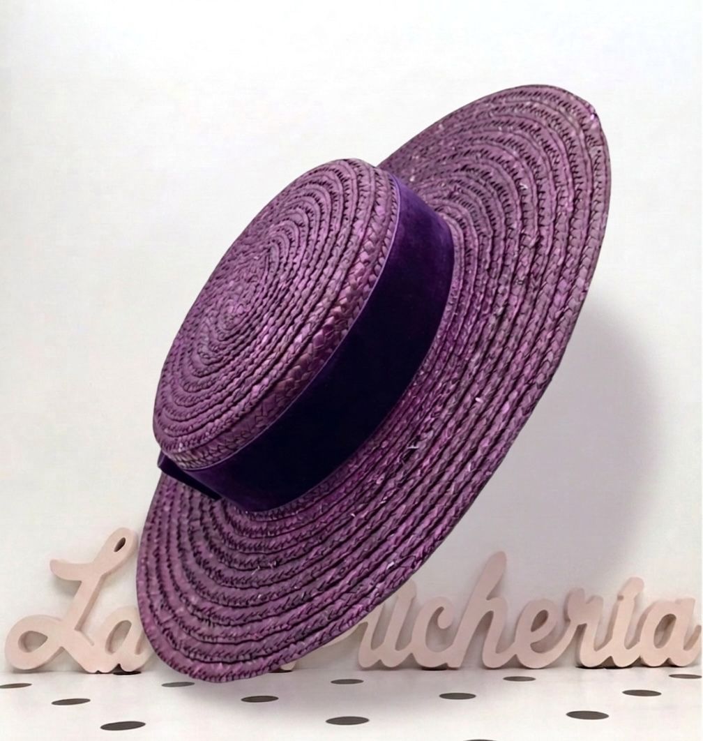 Canotier copa baja morado Canotier copa baja morado