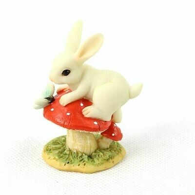 16042 Bunny On a Toadstool