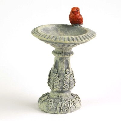 16412 Mini Cardinal Birdbath