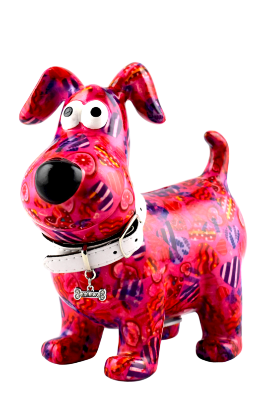 00384b Hugo sparebøsse-hund