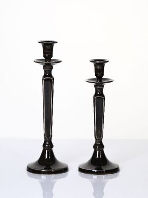 Kerzenleuchter, klein Aluminium, Keramikoptik HxBxT 30 x 12 x 12 cm