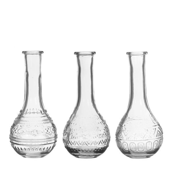 Vase Paris klar H15,8 cm D 7,5 cm 12 Stück 3fach sortiert HxBxT 15.8 x 7.5 x 7.5 cm