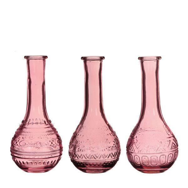 Vase Paris rose H15,8 cm D 7,5 cm 12 Stück 3fach sortiert HxBxT 15.8 x 7.5 x 7.5 cm