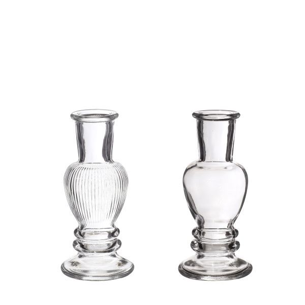 Vase Kerzenleuchter  Venedig klein klar H11,3 cm D 5 cm 12 Stück 2fach sortiert HxBxT 11.3 x 5 x 5 cm