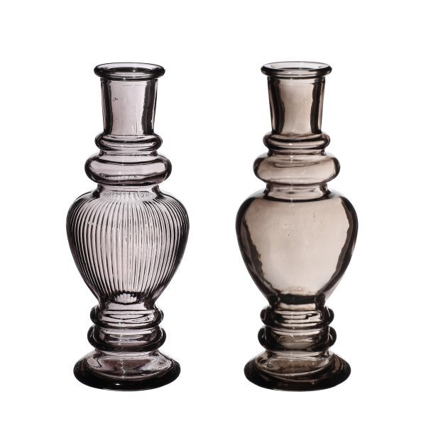Vase Kerzenleuchter Venedig groß grau H15,5 cm D 5,7 cm 12 Stück 2fach sortiert HxBxT 15.5 x 5.7 x 5.7 cm