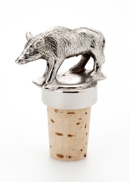 Flaschenkorken Wildschwein Edelstahl Höhe 6.4 cm Flaschenkorken Wildschwein Edelstahl Höhe 6.4 cm