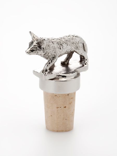 Flaschenkorken Fuchs Edelstahl Höhe 6.5 cm Flaschenkorken Fuchs Edelstahl Höhe 6.5 cm