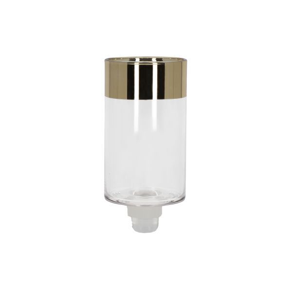 Glasaufsatz Zylinder M klar, Goldrand HxBxT 10.8 x 5 x 5 cm Glasaufsatz Zylinder M klar, Goldrand HxBxT 10.8 x 5 x 5 cm