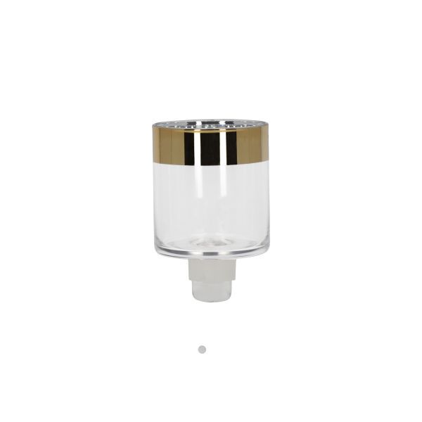 Glasaufsatz Zylinder S klar, Goldrand HxBxT 7.8 x 5 x 5 cm Glasaufsatz Zylinder S klar, Goldrand HxBxT 7.8 x 5 x 5 cm