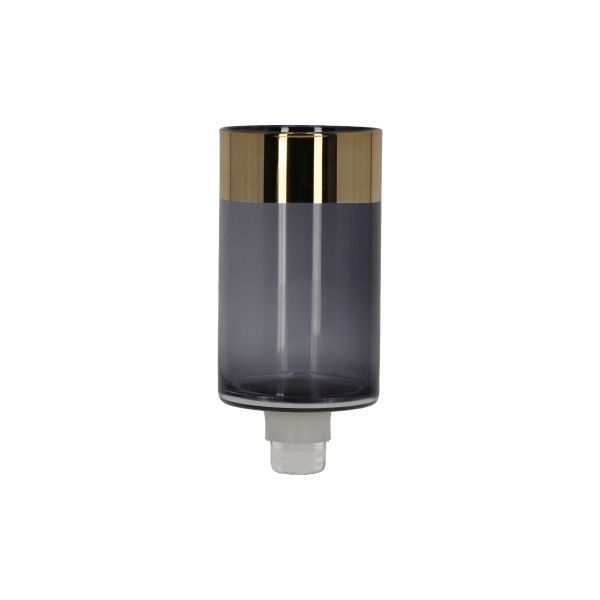 Glasaufsatz Zylinder M grau, Goldrand HxBxT 10.8 x 5 x 5 cm Glasaufsatz Zylinder M grau, Goldrand HxBxT 10.8 x 5 x 5 cm