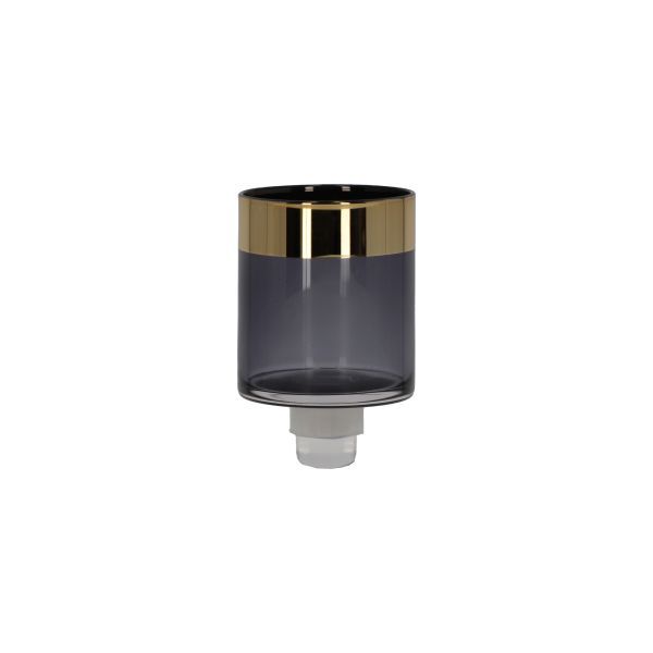 Glasaufsatz Zylinder S grau, Goldrand HxBxT 7.8 x 5 x 5 cm Glasaufsatz Zylinder S grau, Goldrand HxBxT 7.8 x 5 x 5 cm