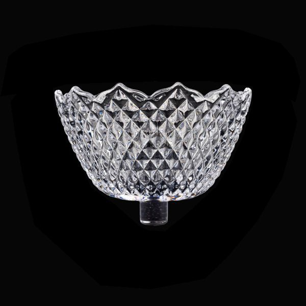 Glasaufsatz Schale kleine Rauten HxBxT 9 x 13.5 x 13.5 cm Glasaufsatz Schale kleine Rauten HxBxT 9 x 13.5 x 13.5 cm
