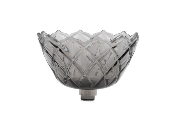Glasaufsatz Schale grau Raute HxBxT 9 x 13.5 x 13.5 cm Glasaufsatz Schale grau Raute HxBxT 9 x 13.5 x 13.5 cm