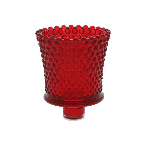 Glasaufsatz Punkte rot HxBxT 8.5 x 7 x 7 cm Glasaufsatz Punkte rot HxBxT 8.5 x 7 x 7 cm