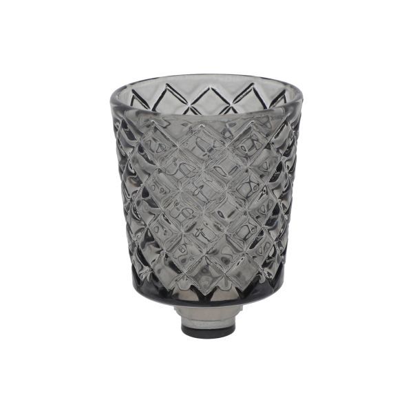 Glasaufsatz Raute grau HxBxT 8.2 x 6.2 x 6.2 cm Glasaufsatz Raute grau HxBxT 8.2 x 6.2 x 6.2 cm