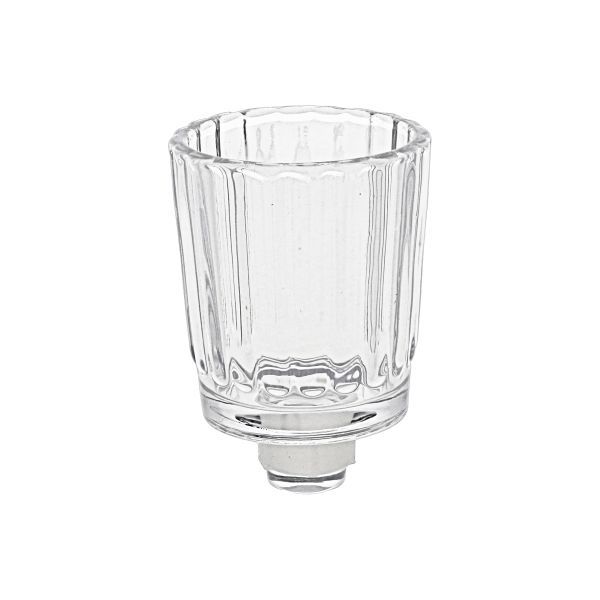 Glasaufsatz Streifen clear HxBxT 8.5 x 5.5 x 5.5 cm Glasaufsatz Streifen clear HxBxT 8.5 x 5.5 x 5.5 cm