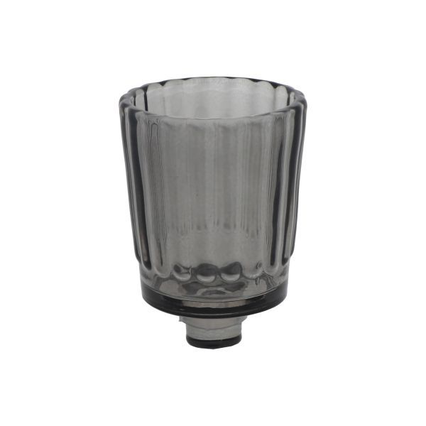 Glasaufsatz Streifen grau HxBxT 8 x 5.8 x 5.8 cm Glasaufsatz Streifen grau HxBxT 8 x 5.8 x 5.8 cm
