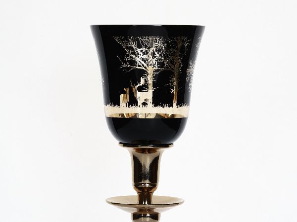 Glasaufsatz Hirsch schwarz/gold HxBxT 12.6 x 10.8 x 10.8 cm Glasaufsatz Hirsch schwarz/gold HxBxT 12.6 x 10.8 x 10.8 cm