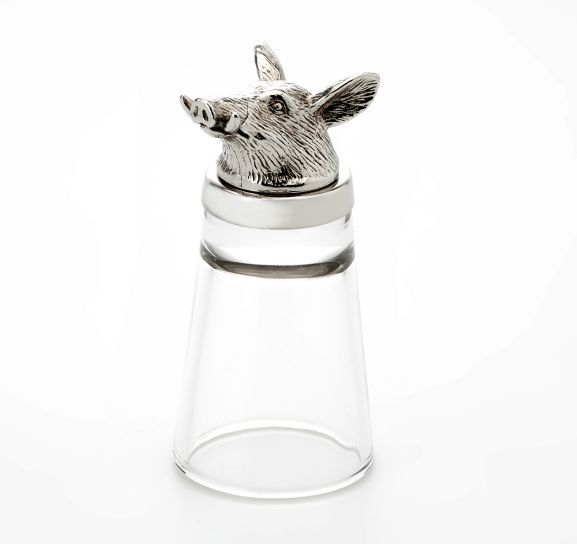 Schnapsglas Wildschwein Höhe 9.5 cm Schnapsglas Wildschwein Höhe 9.5 cm