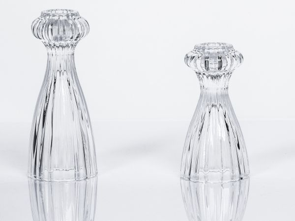 Kerzenleuchter 15,3 cm Glas HxBxT 15.3 x 6.4 x 6.4 cm