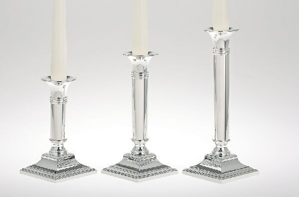 Kerzenleuchter mittel versilbert Tiefe 19 cm