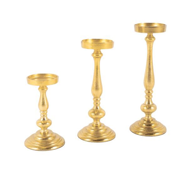Kerzenleuchter Wien M Aluguss gold HxBxT 31 x 13 x 13 cm Kerzenleuchter Wien M Aluguss gold HxBxT 31 x 13 x 13 cm