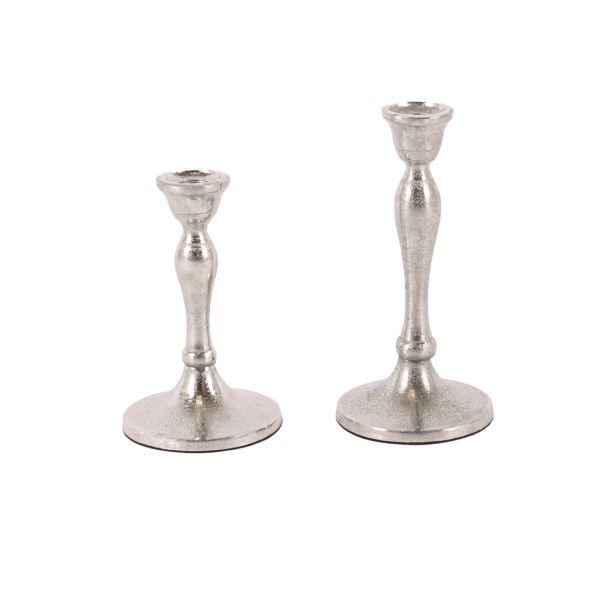 Kerzenleuchter Prag M Aluguss silber HxBxT 23 x 10 x 10 cm Kerzenleuchter Prag M Aluguss silber HxBxT 23 x 10 x 10 cm