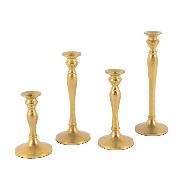 Kerzenleuchter Brüssel XS Aluguss gold HxBxT 21 x 10 x 10 cm