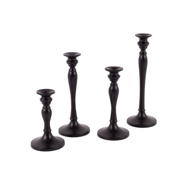 Kerzenleuchter Brüssel L Aluguss schwarz HxBxT 31 x 10 x 10 cm