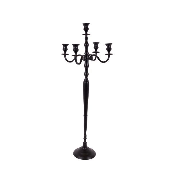 Kerzenleuchter 5arm 140cm L Aluguss schwarz Höhe 140 cm