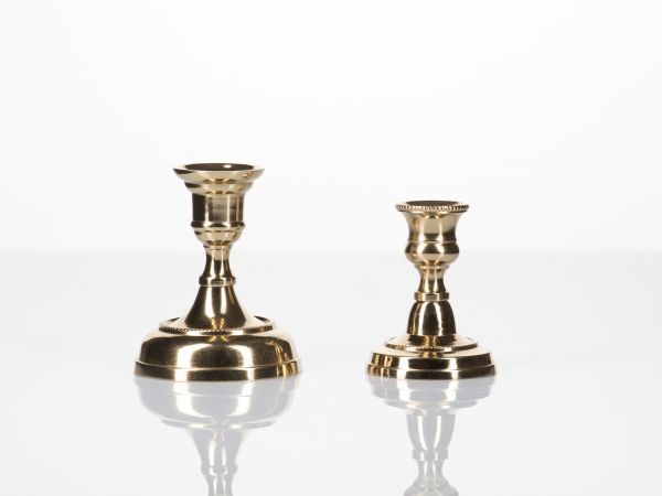 Kerzenleuchter klein 12cm Aluminium gold plated HxBxT 12 x 9 x 9 cm Kerzenleuchter klein 12cm Aluminium gold plated HxBxT 12 x 9 x 9 cm